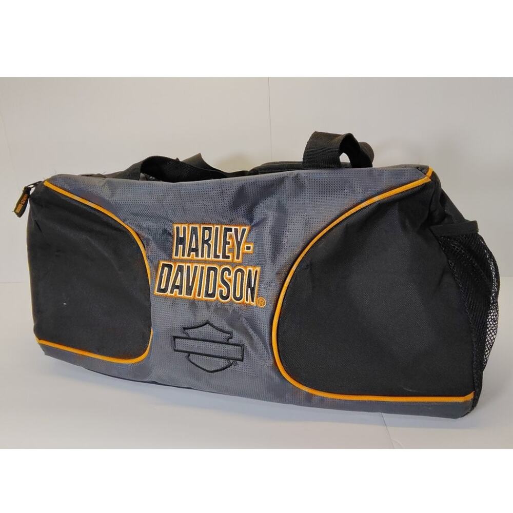 Harley-Davidson Duffle Bag Canvas Travel Bag Logo Biker Overnight Vacation
